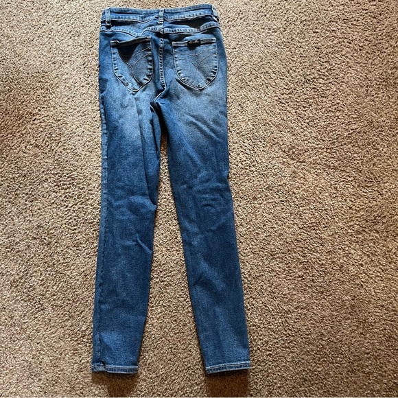 Rollas West Coast Super Skinny High Rise Jeans Stretch Blue Denim Medium Wash 28 - Picture 3 of 10